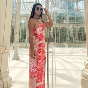 🆕Zara Patchwork print dress | red | 7737/614